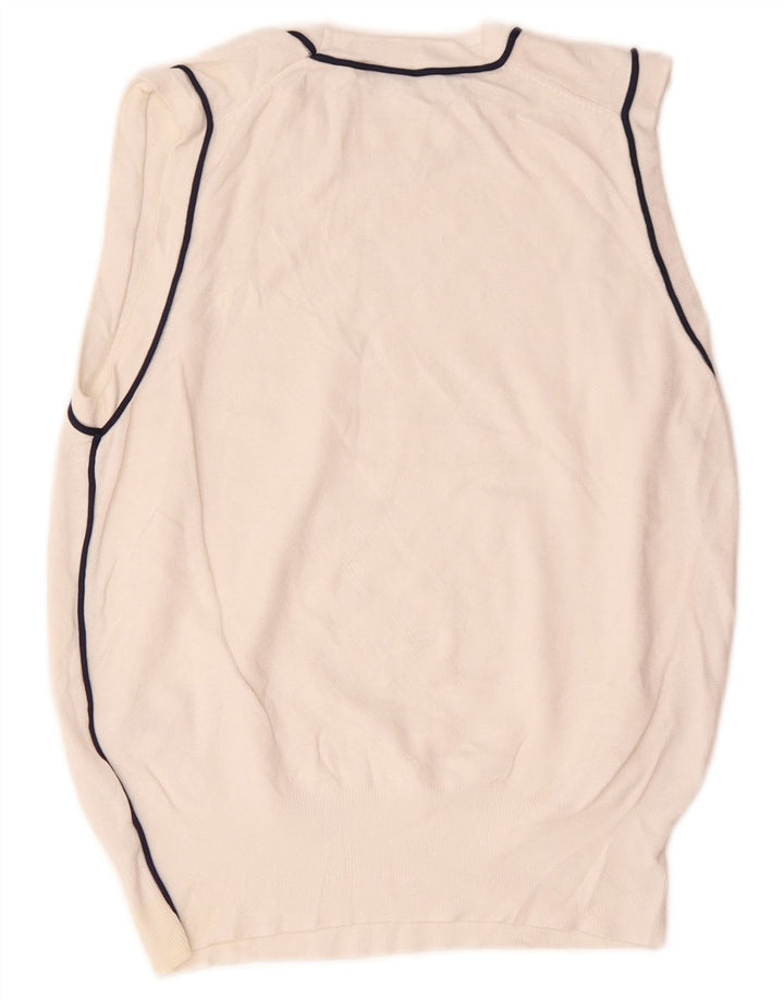 Zara Damen Weste Tank Top UK 12 Mittelweiße Viskose