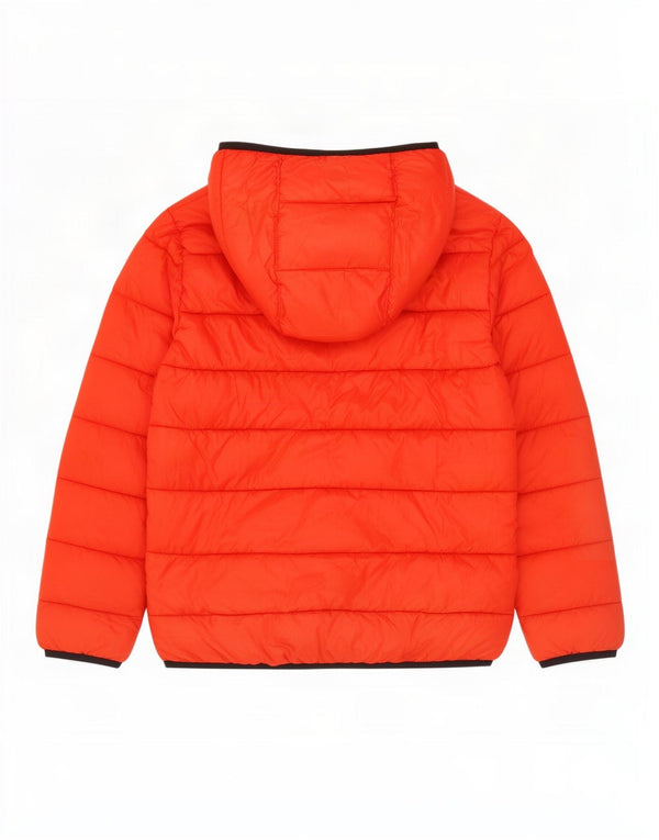 Champion wattierte Jungenjacke mit Kapuze, 9–10 Jahre, mittelrotes Polyester