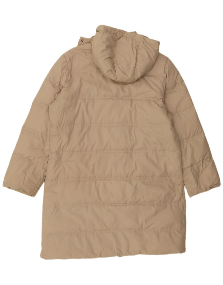 Fila Wattierter Damenmantel mit Kapuze, UK 16, Größe L, Beige, Polyester