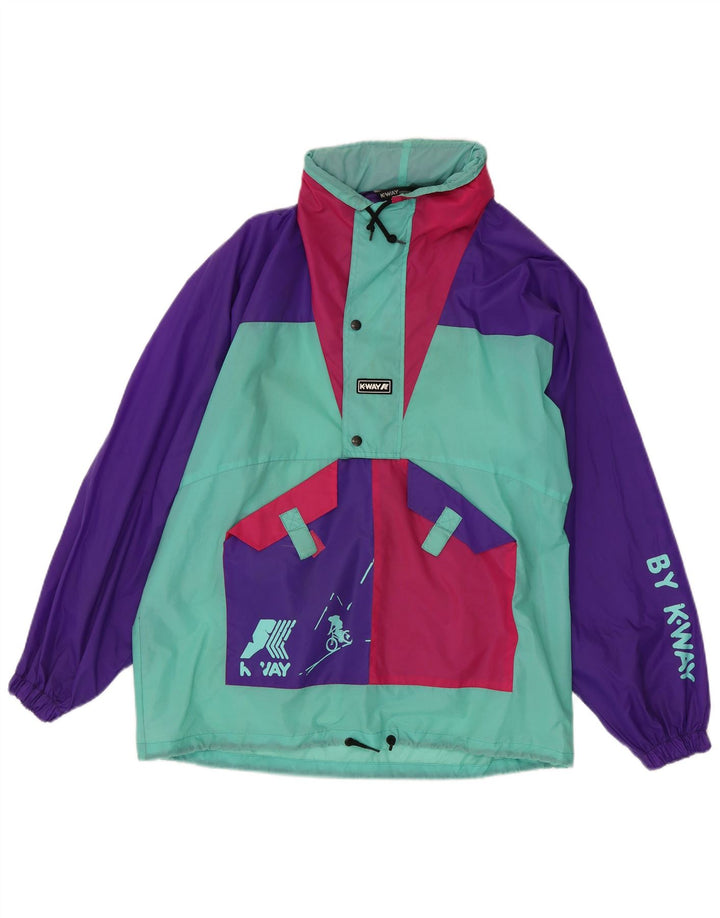K-Way Herren-Regenjacke mit Grafik, UK 38, mittelgroß, mehrfarbig, Farbblock