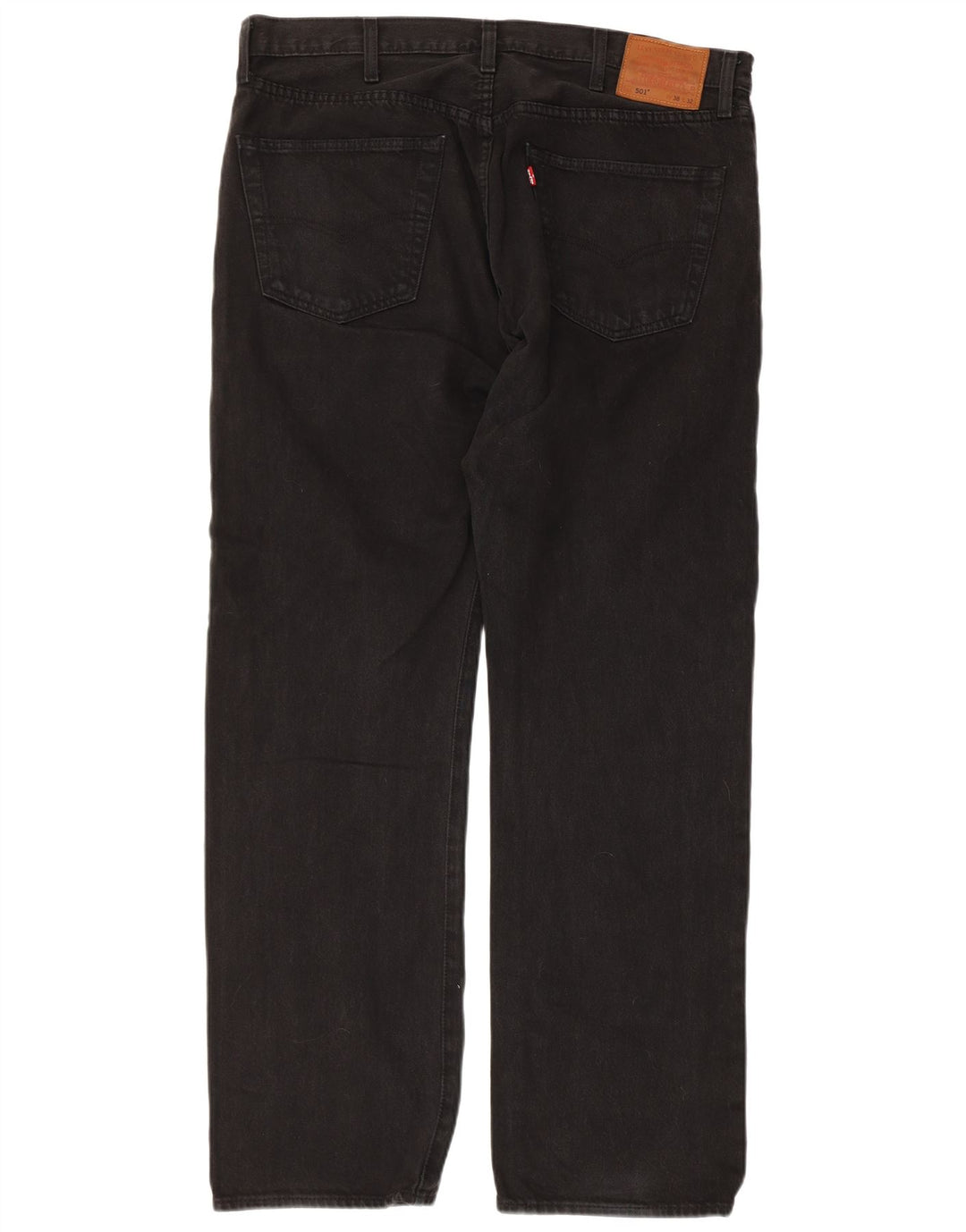 Levi's Herren 501 Straight Jeans W38 L32 Schwarze Baumwolle