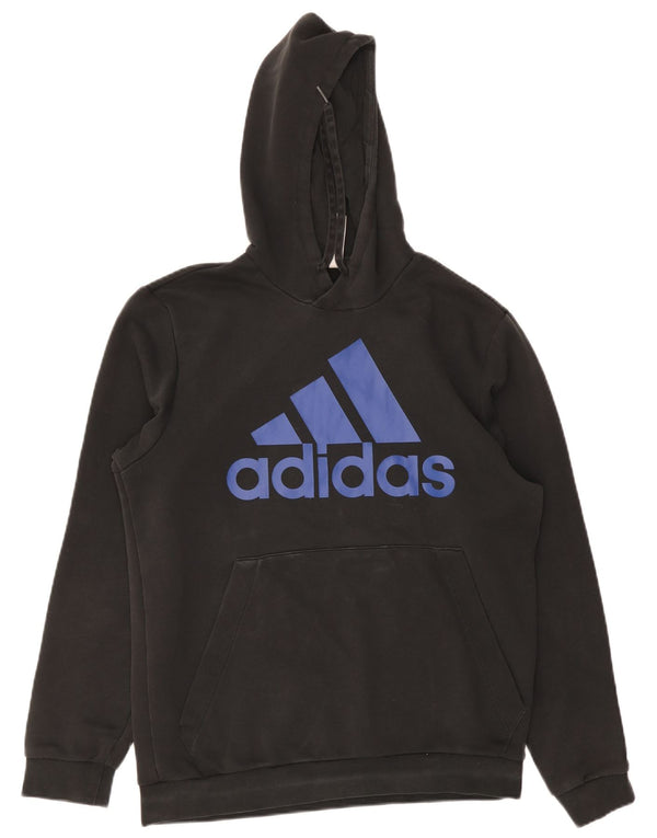Adidas Herren Graphic Hoodie Pullover UJ 42/44 Große schwarze Baumwolle