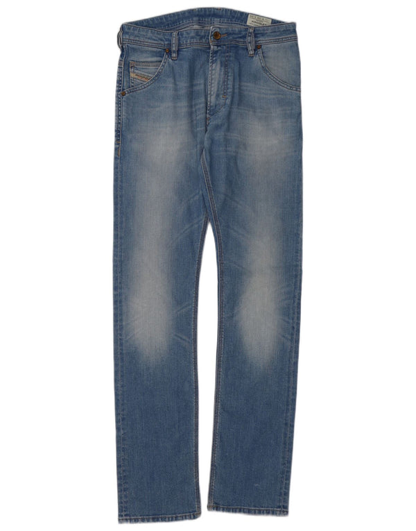 DIESEL Herren Krooley Straight Jeans W29 L34 Blaue Baumwolle