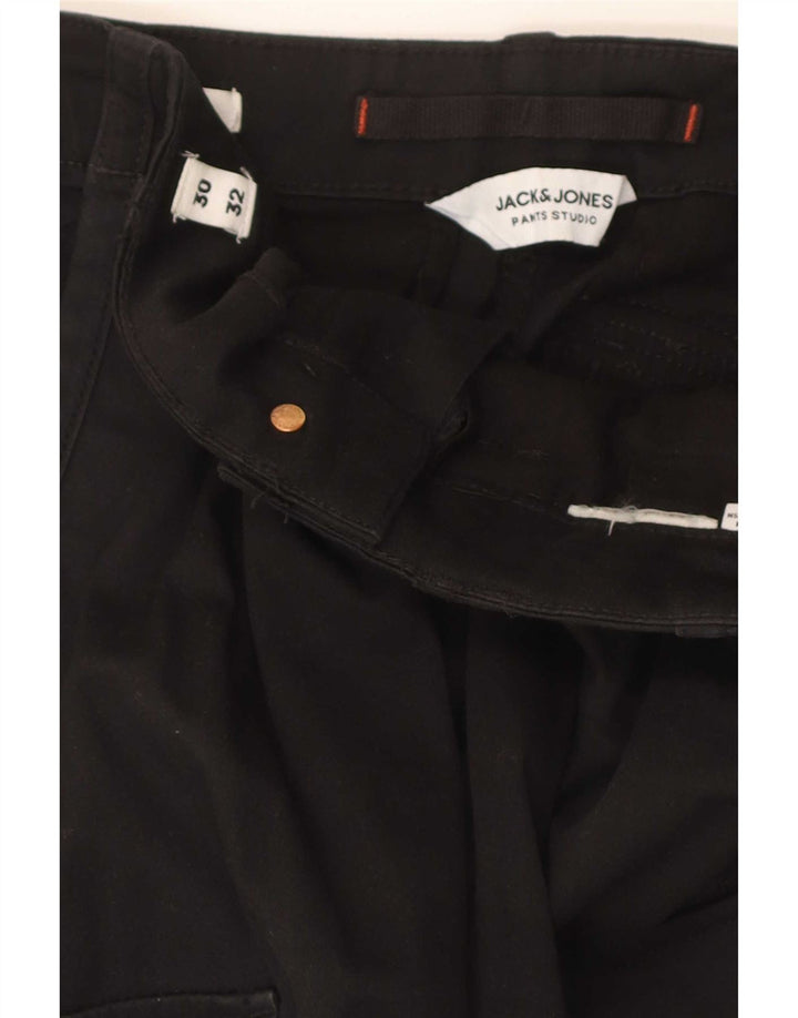 Jack & Jones Herren Jogger Cargohose W30 L32 Schwarz