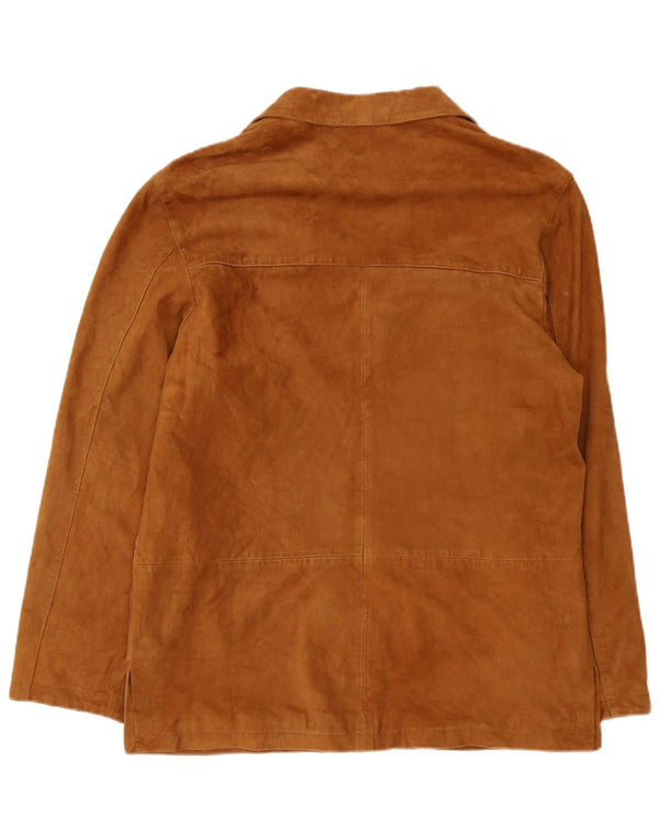 Zarro Damen Wildlederjacke IT 42 Mittelbraunes Leder