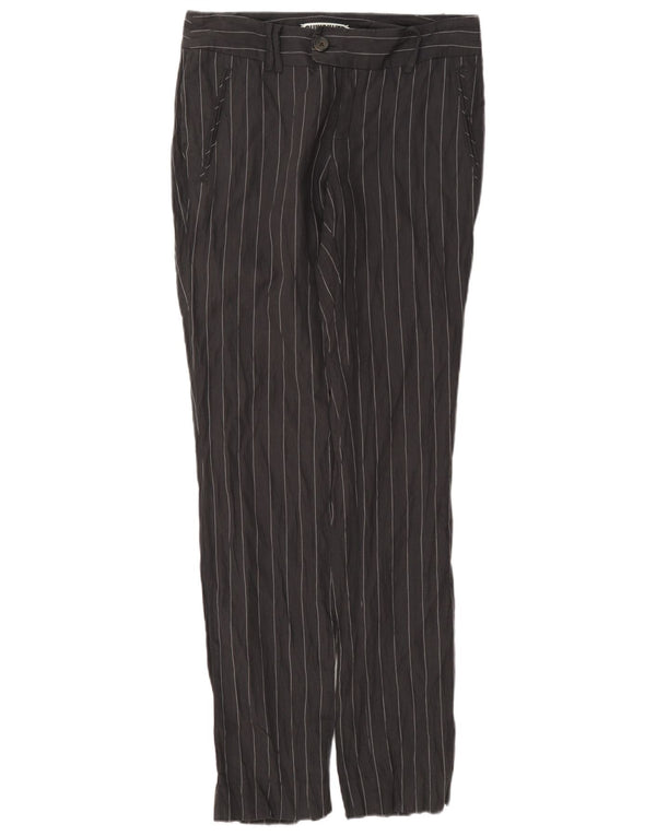 Quiksilver Damen-Anzughose, gerade, W25, L31, Grau, Nadelstreifen