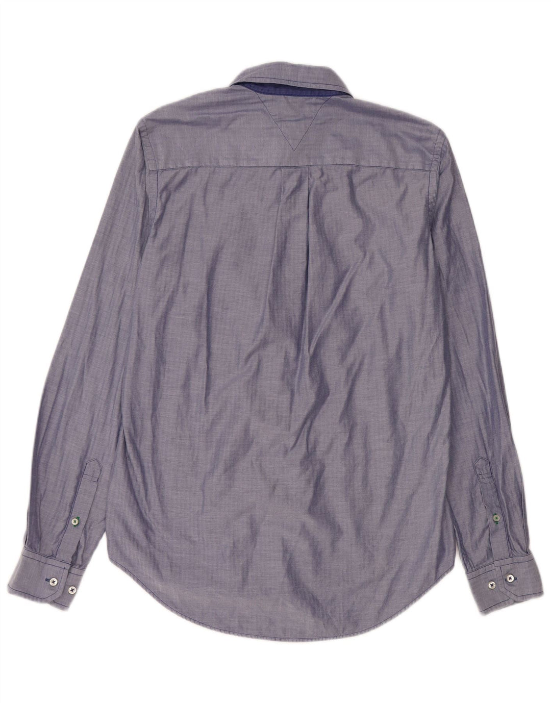 Tommy Hilfiger Herren-Hemd mit individueller Passform, klein, aus blauer Baumwolle