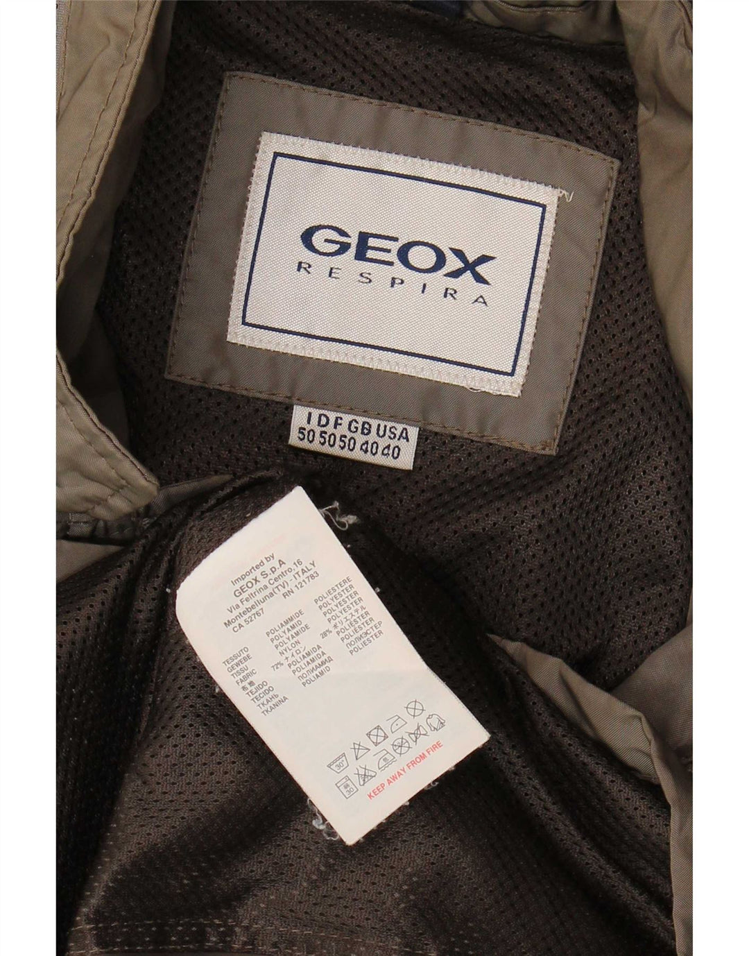 Geox Herren Respira Utility Jacke UK 40 Large Khaki Polyester