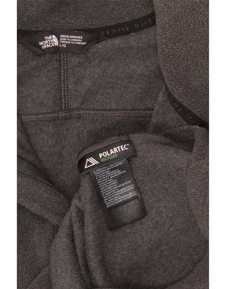 The North Face Herren-Fleecejacke, UK 40, großes graues Colourblock-Polyester