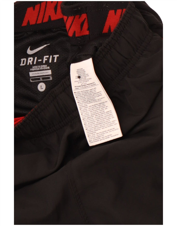 NIKE Herren-Sportshorts, groß, schwarzes Farbblock-Polyester