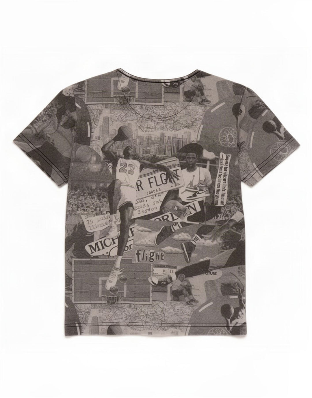 Jordan Grafik-T-Shirt für Jungen, 10–11 Jahre, mittelgraue Patchwork-Baumwolle