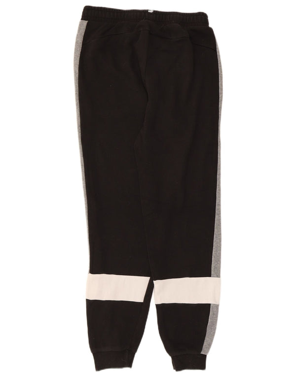 Puma Jungen-Trainingshose, Jogginghose, 13–14 Jahre, Schwarz, Farbblock