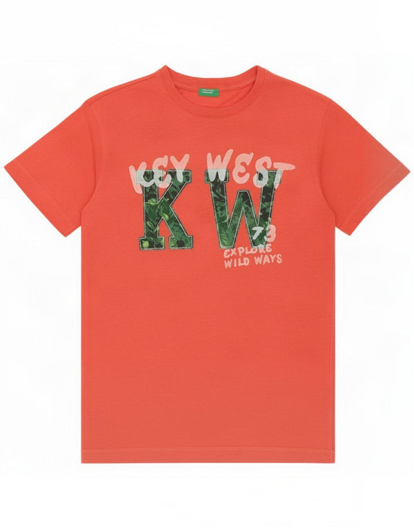 Benetton Mädchen Grafik T-Shirt Top 13-14 Jahre 3XL Rosa Baumwolle