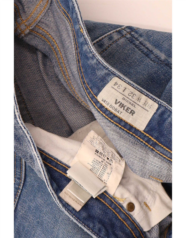Diesel Herren Viker Straight Jeans W32 L34 Blaue Baumwolle