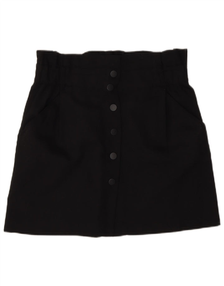 ZARA Womens Mini Skirt Medium W28  Black Cotton