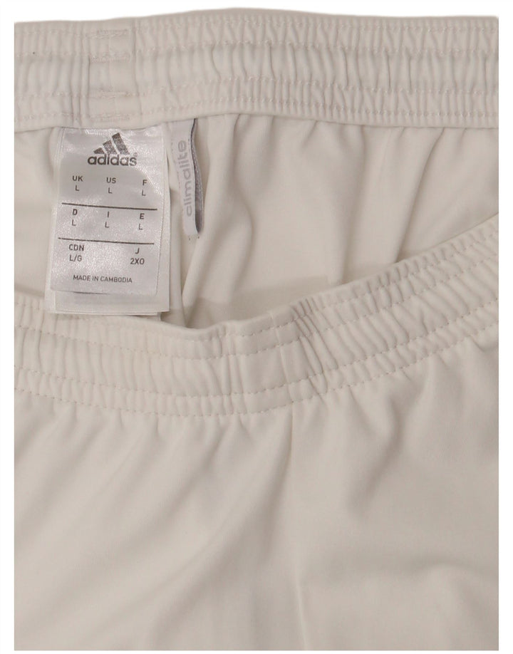 ADIDAS Herren Climalite Sport Shorts Großes weißes Polyester