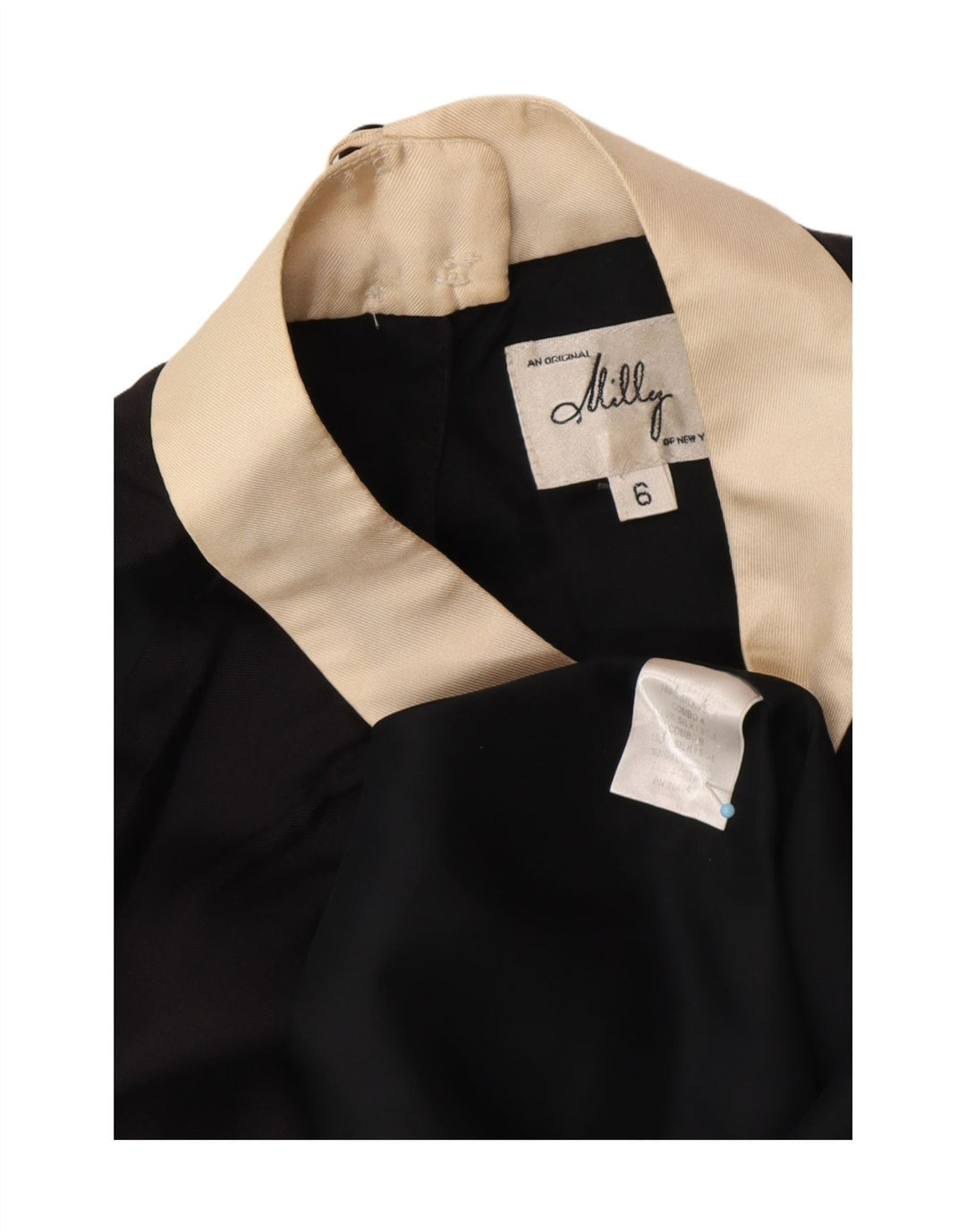 MILLY Damen ärmelloses A-Linien-Kleid US 6 Mittelschwarze geometrische Seide