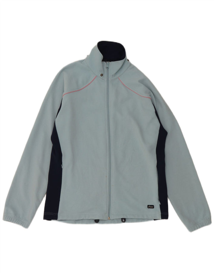 Asics Herren-Trainingsanzug-Top-Jacke aus mittelblauem Colourblock-Polyester