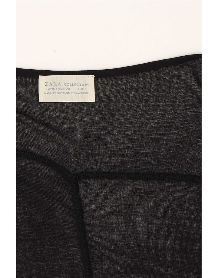 Zara Damen-Strickjacke, übergroß, lang geschnitten, offen, Gr. 14, mittelschwarz