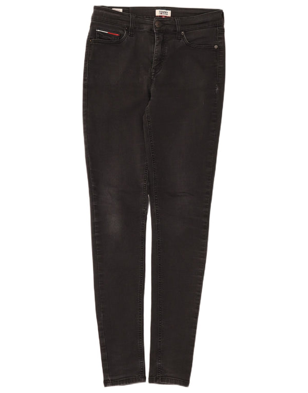 Tommy Hilfiger Damen Mid Rise Skinny Jeans W28 L32 Schwarze Baumwolle