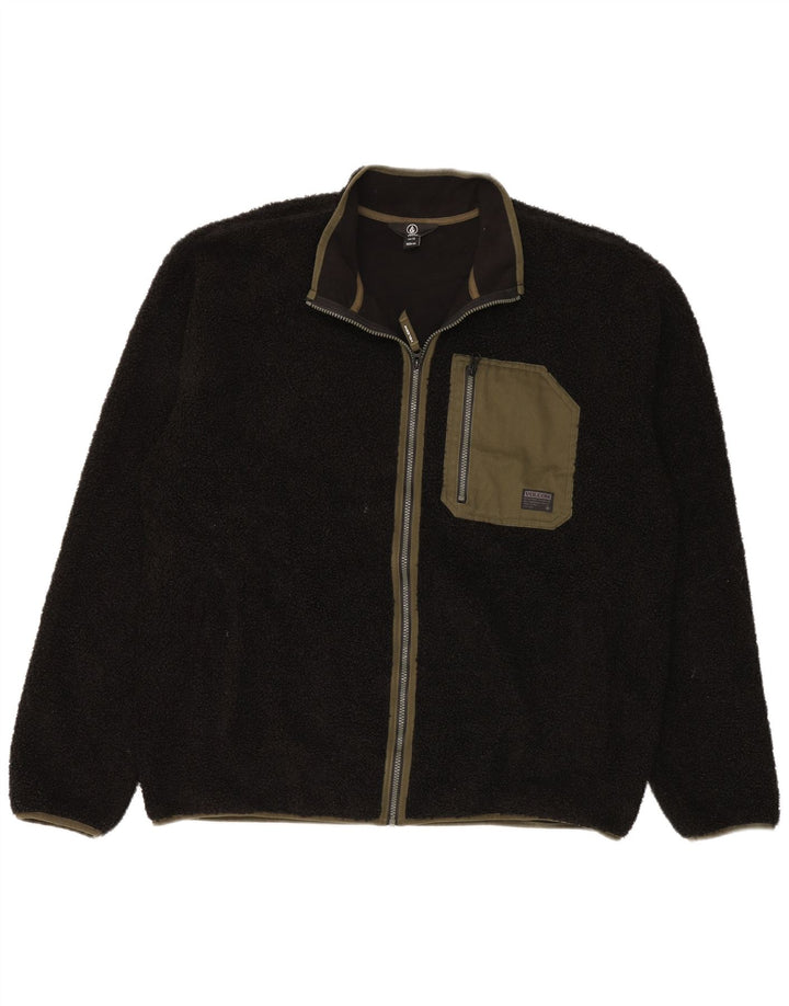 Volcom Herren Fleecejacke UK 44 2XL Schwarz Polyester