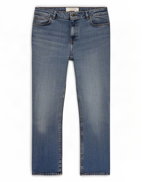 Fat Face Damen Girlfriend Tapered Jeans UK 10 Small W30 L26 Blaue Baumwolle