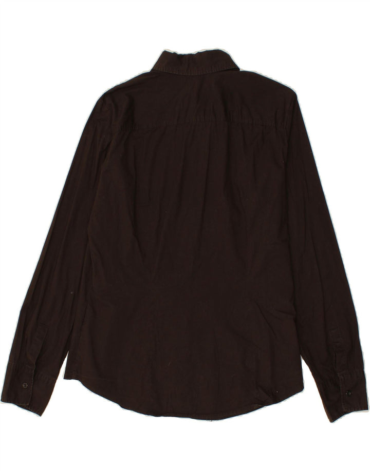 BENETTON Womens Shirt UK 18 XL Brown Cotton Vintage Benetton and Second-Hand Benetton from Messina Hembry 