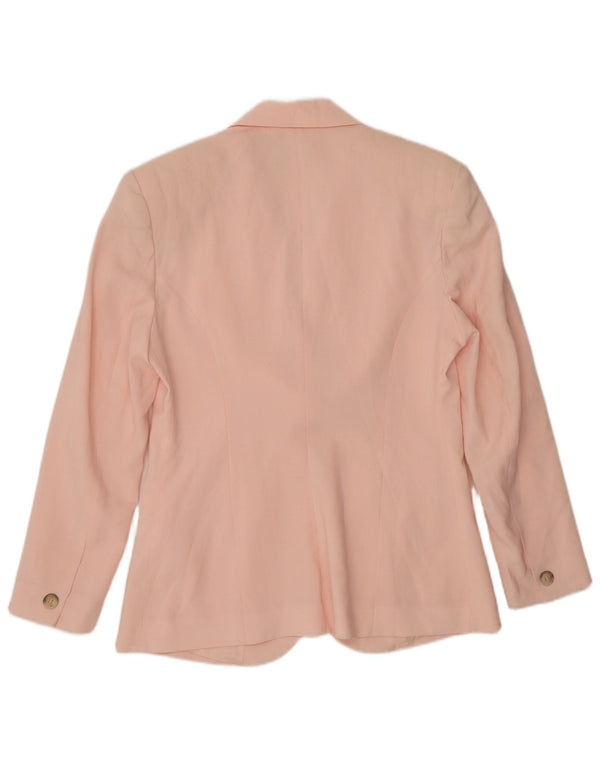 Benetton Damen-Blazerjacke mit 3 Knöpfen, IT 42, mittelrosa Wolle