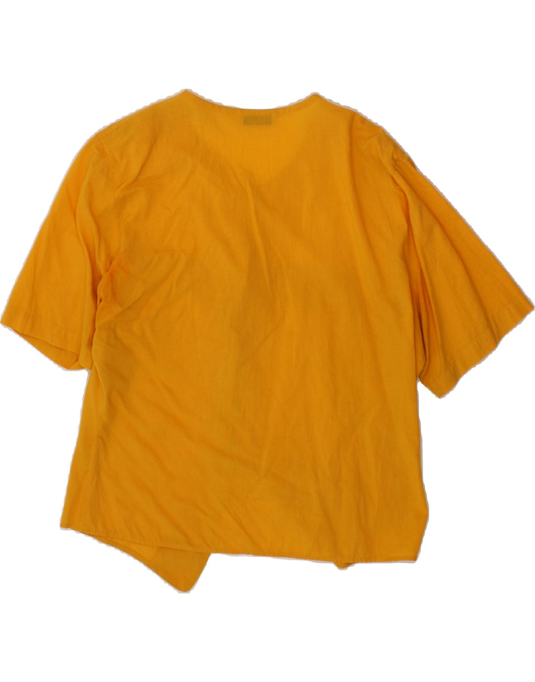 VINTAGE Womens Short Sleeve Shirt Blouse UK 12 Medium Yellow Vintage Vintage and Second-Hand Vintage from Messina Hembry 