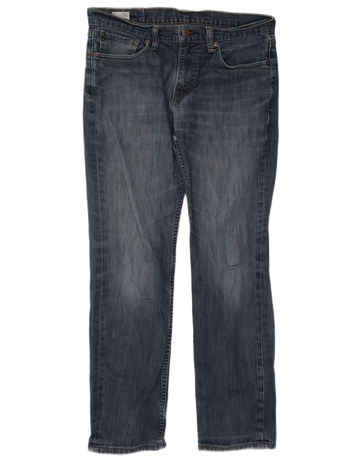 Levi's Herren Straight Jeans W32 L30 Blaue Baumwolle