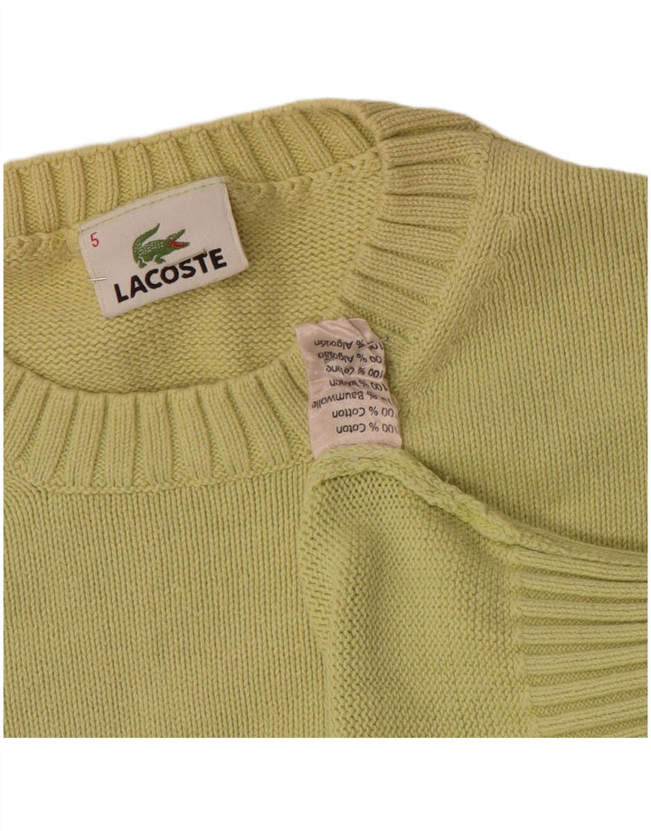 Lacoste Herren-Pullover mit Rundhalsausschnitt, Größe 5, große grüne Baumwolle