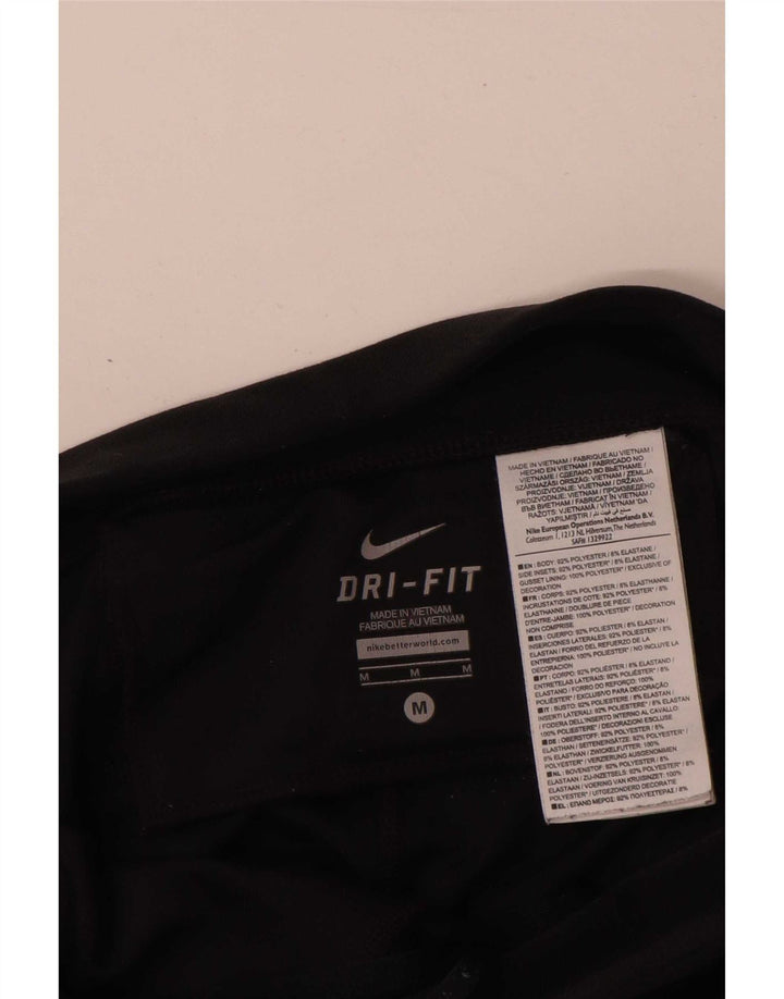 Nike Damen Dri Fit Leggings UK 12 Medium Schwarz Polyester