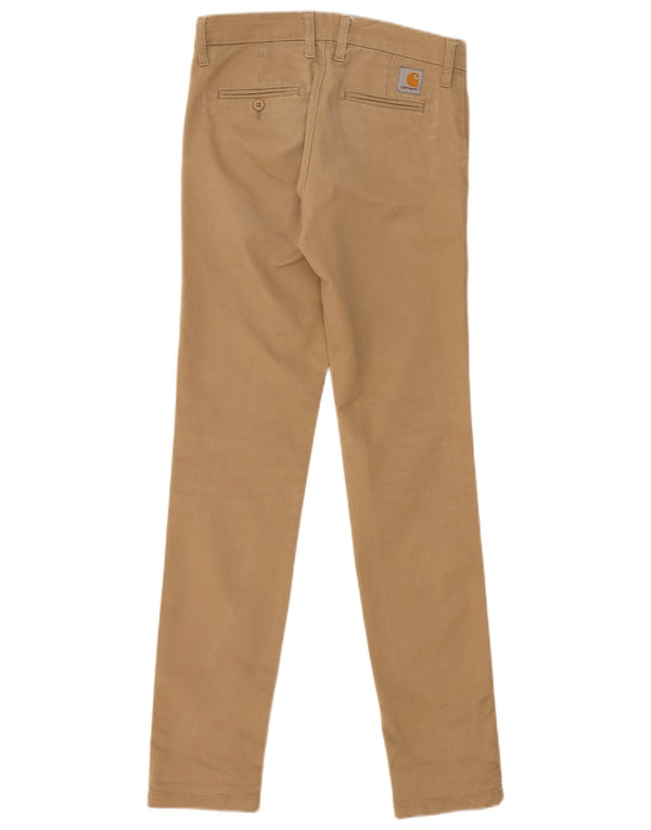 Carhartt Damen Slim Chino-Hose W26 L32 Beige Baumwolle