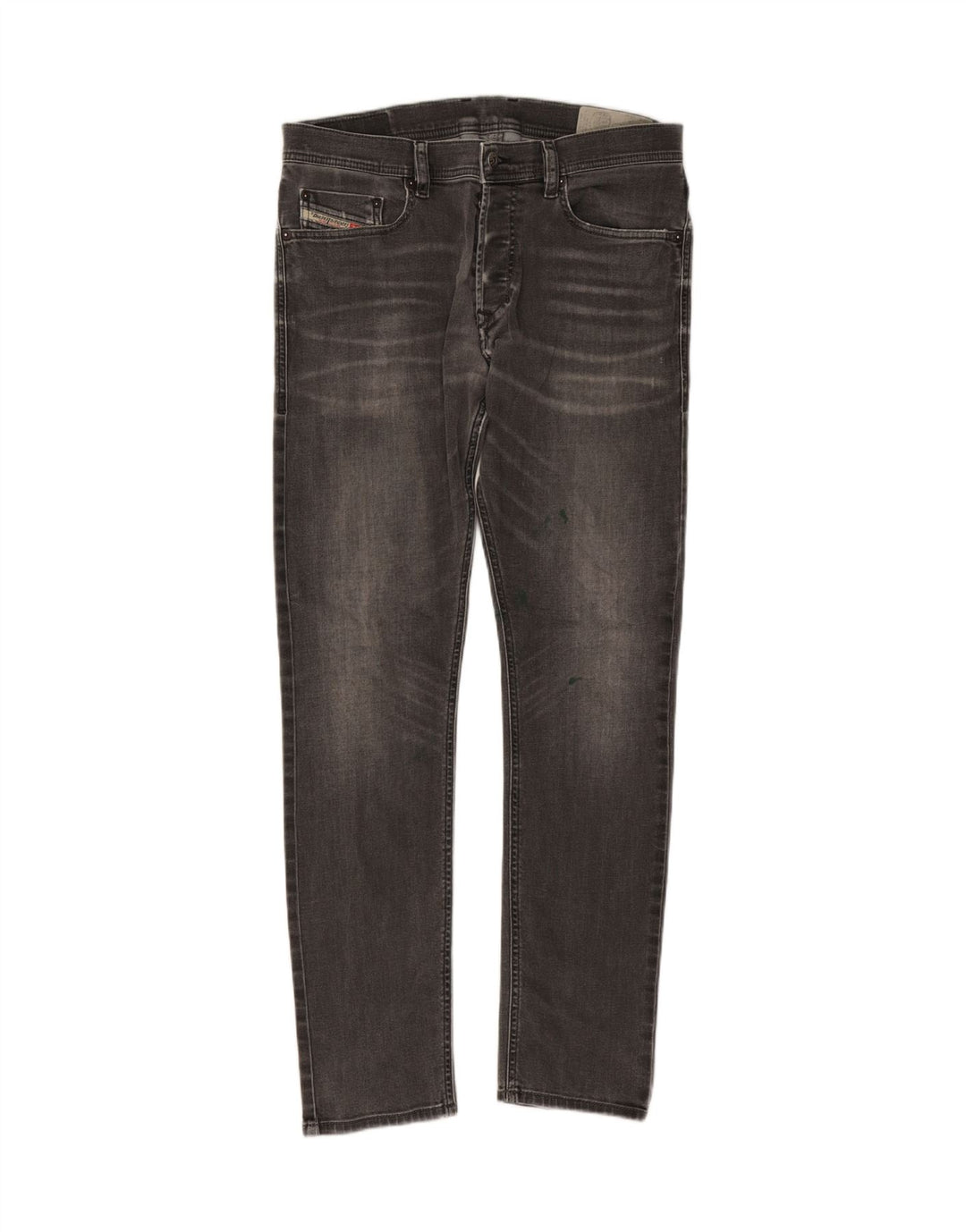 Diesel Damen Tepphar Carrot Slim Jeans W31 L30 Graue Baumwolle