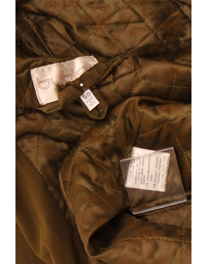 BYBLOS Herrenmantel IT 50 Large Khaki Baumwolle