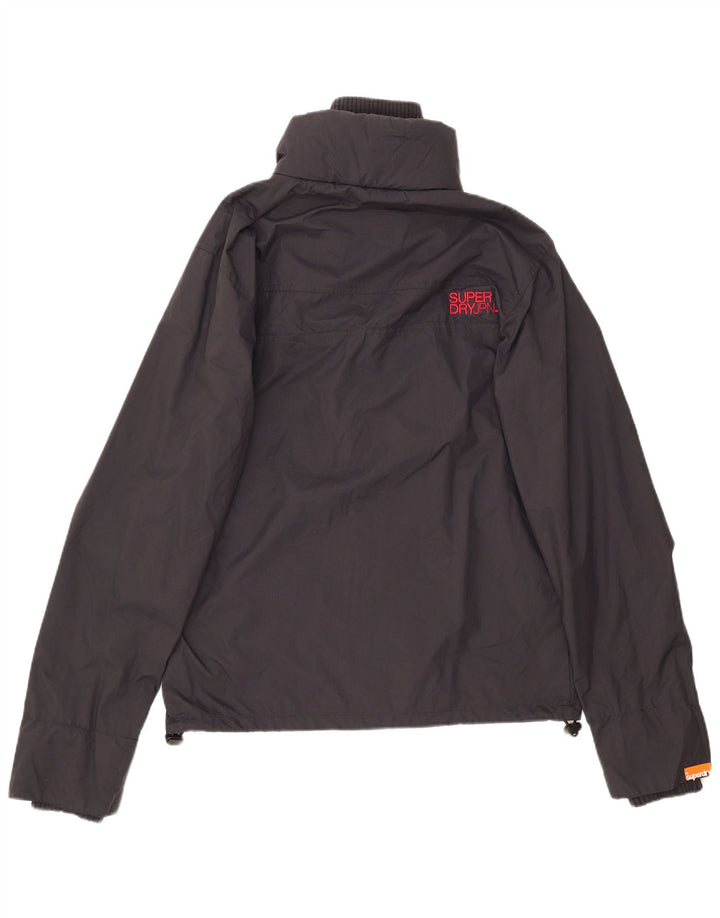 Superdry Herren Regenjacke UK 40 Large Marineblaues Nylon