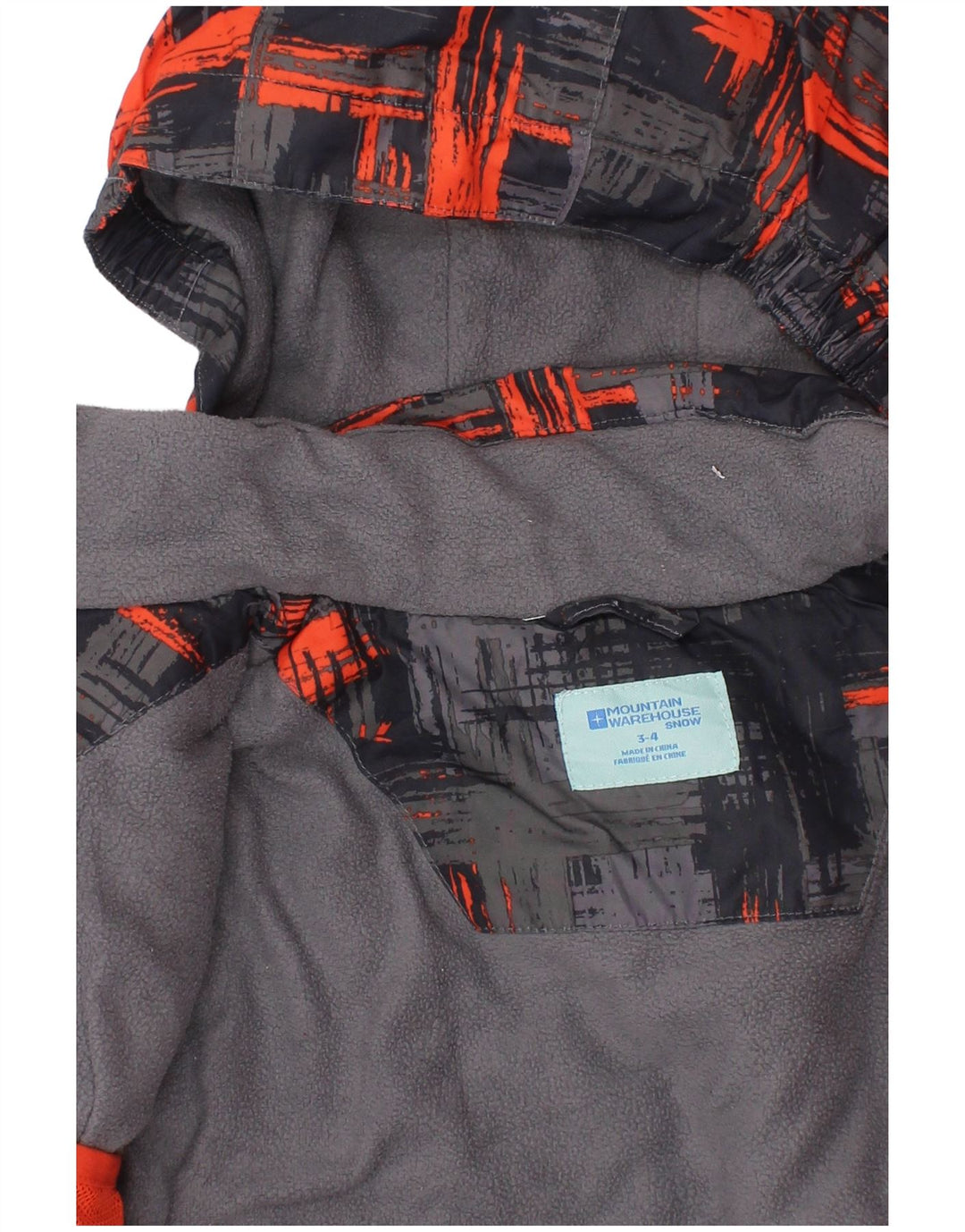 Mountain Warehouse Jungen-Windjacke mit Kapuze, 3–4 Jahre, grau kariert