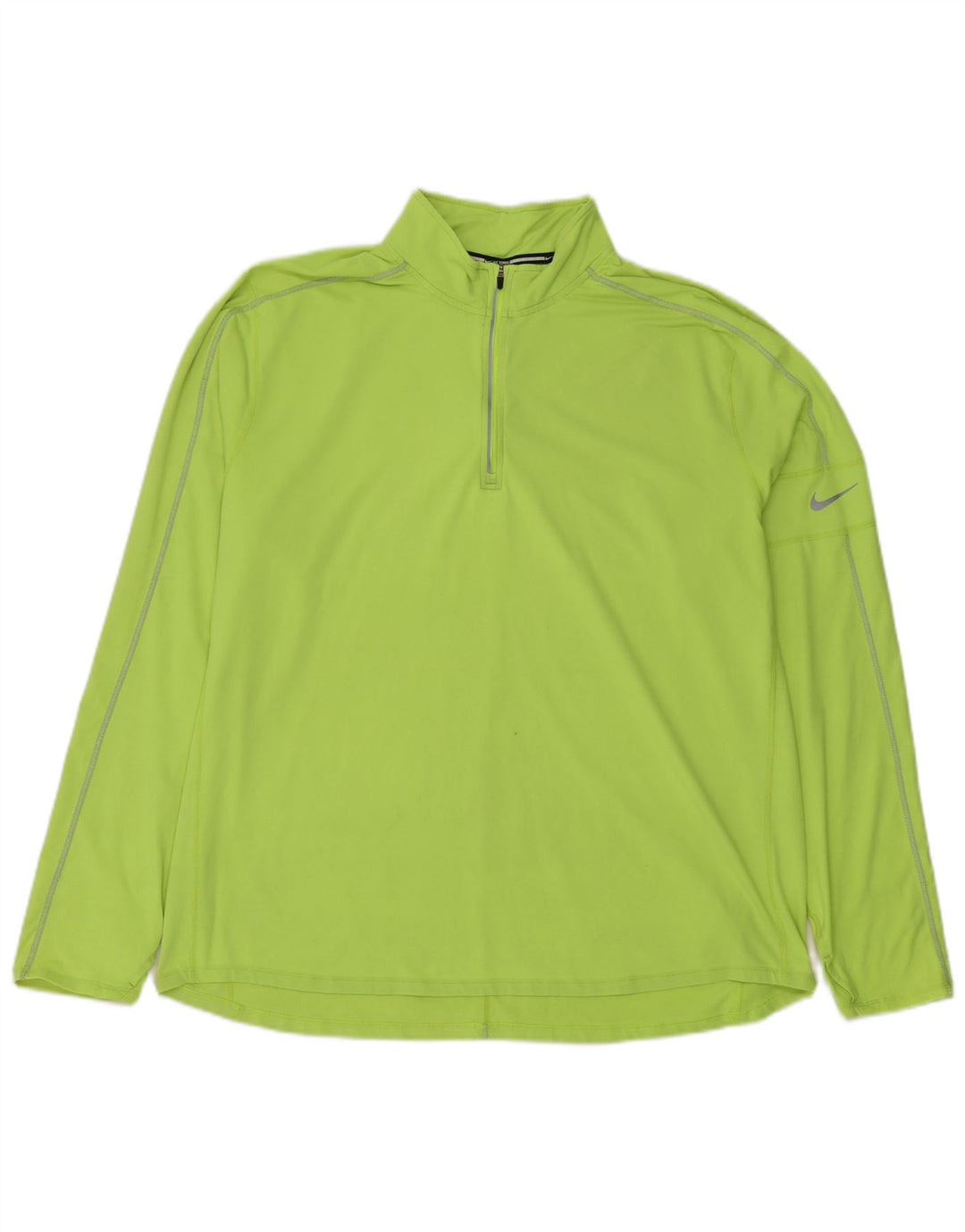 Nike Herren Dri Fit Zip Neck Pullover Trainingsanzug Top 2XL Grün Polyester