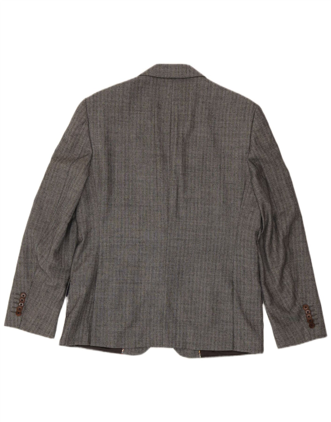 Paul Smith Herren-Blazer mit 2 Knöpfen, UK 40, große graue Nadelstreifenwolle