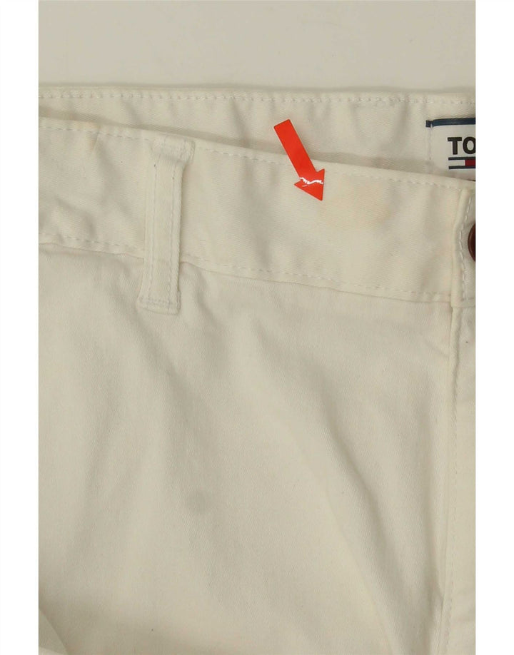 Tommy Hilfiger Herren-Chinoshorts, W34, groß, weiße Baumwolle
