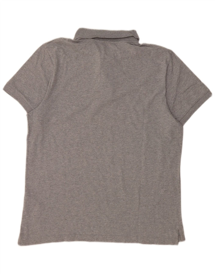 Nike Herren-Poloshirt mit Grafik, groß, grau gefleckte Baumwolle