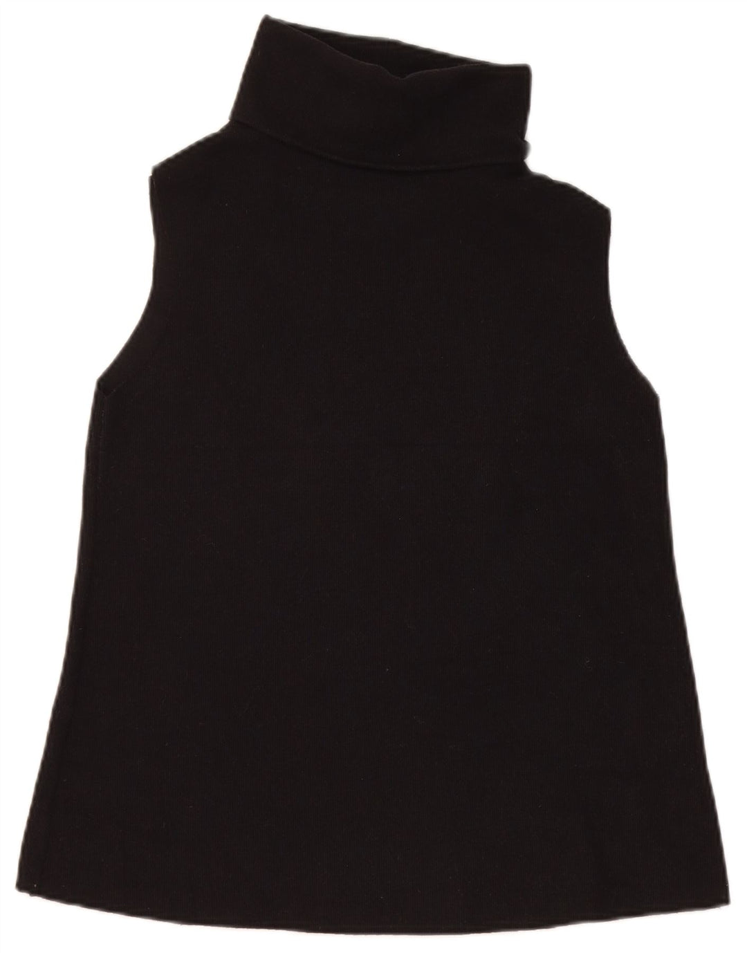 Zara Damen Weste Tank Top UK 12 Medium Schwarz Baumwolle