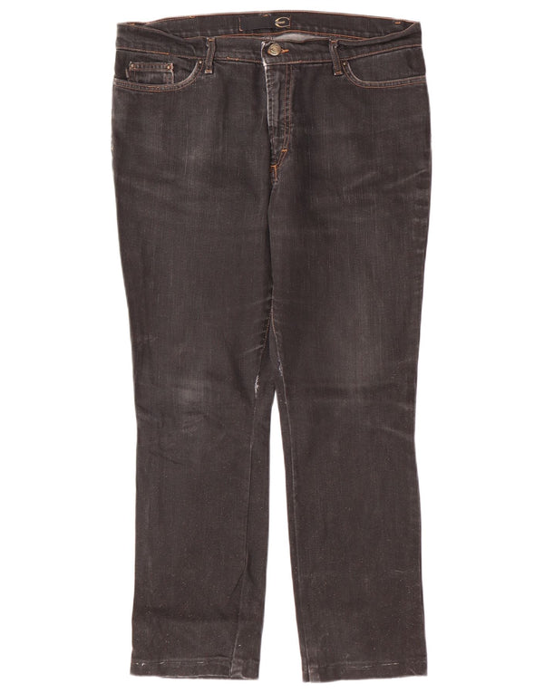 JUST CAVALLI Damen Straight Jeans W34 L27 Schwarze Baumwolle