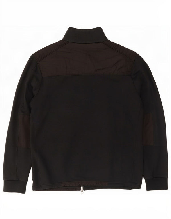 Marks & Spencer Herren Wattierte Jacke UK 42 XL Schwarz Colourblock Baumwolle