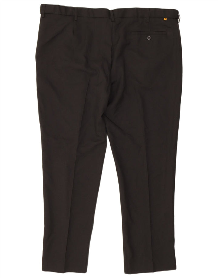 Farah Herren-Chinohose, klassisch, schmal, W44, L29, Schwarz, Polyester