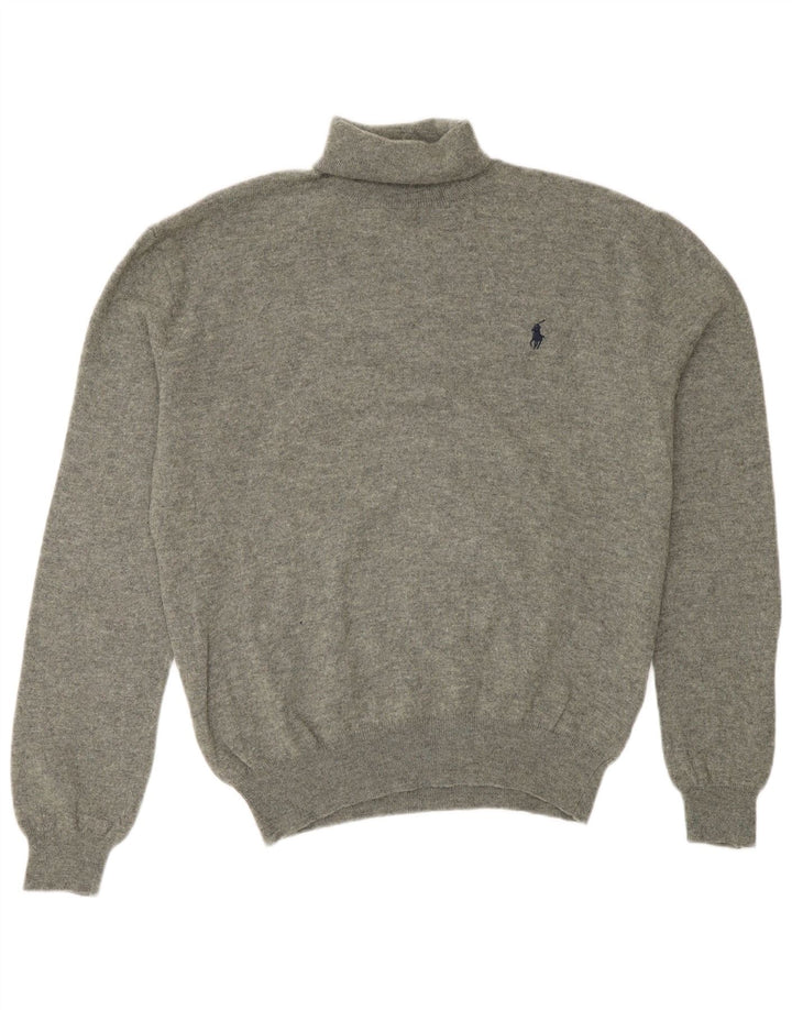 Polo Ralph Lauren Herren-Rollkragenpullover aus mittelgrauer Wolle