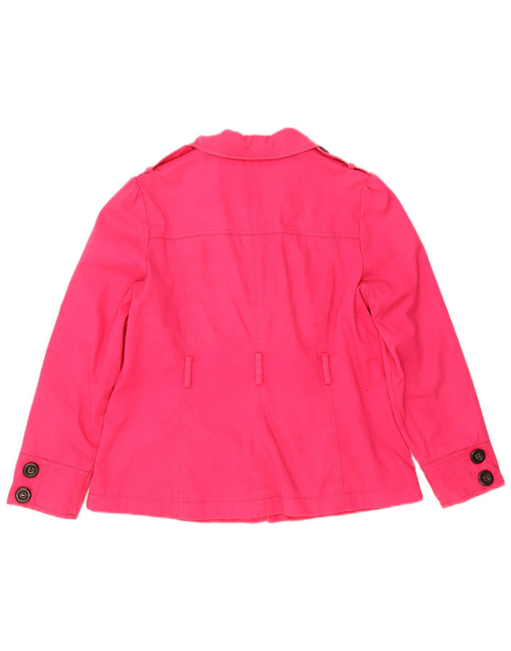 Marks & Spencer Damen Pea Coat UK 16 Large Rosa Baumwolle
