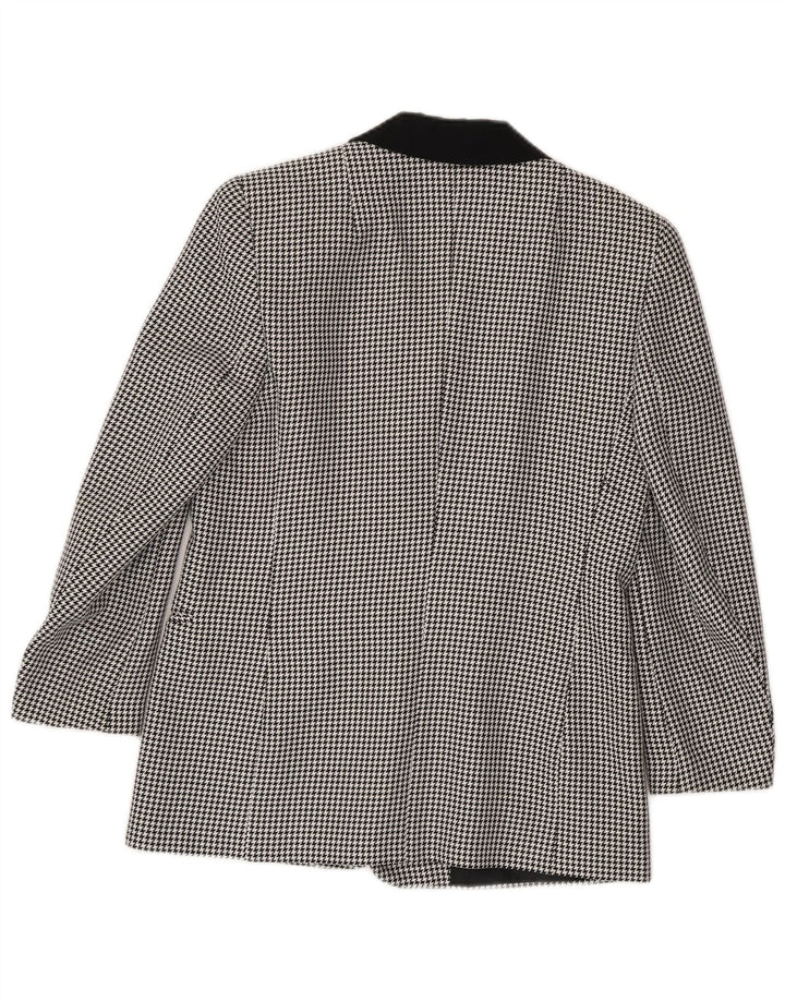 Canda Damen-Blazerjacke mit 3 Knöpfen, Gr. 10, Größe S, Schwarz, Hahnentrittmuster, Polyester