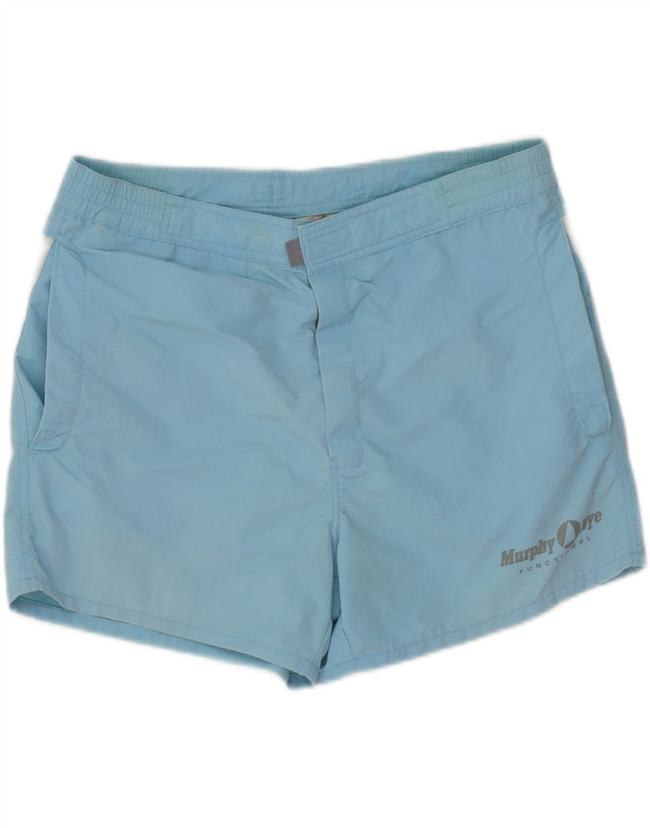 Murphy & Nye Herren-Badeshorts mit Grafik, XL, Blau, Colourblock-Polyamid