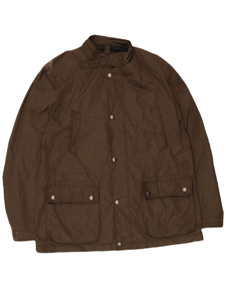 Massimo Dutti Herren-Utility-Jacke UK 44 2XL Braunes Polyester